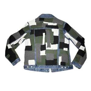 Green Block Jean Jacket